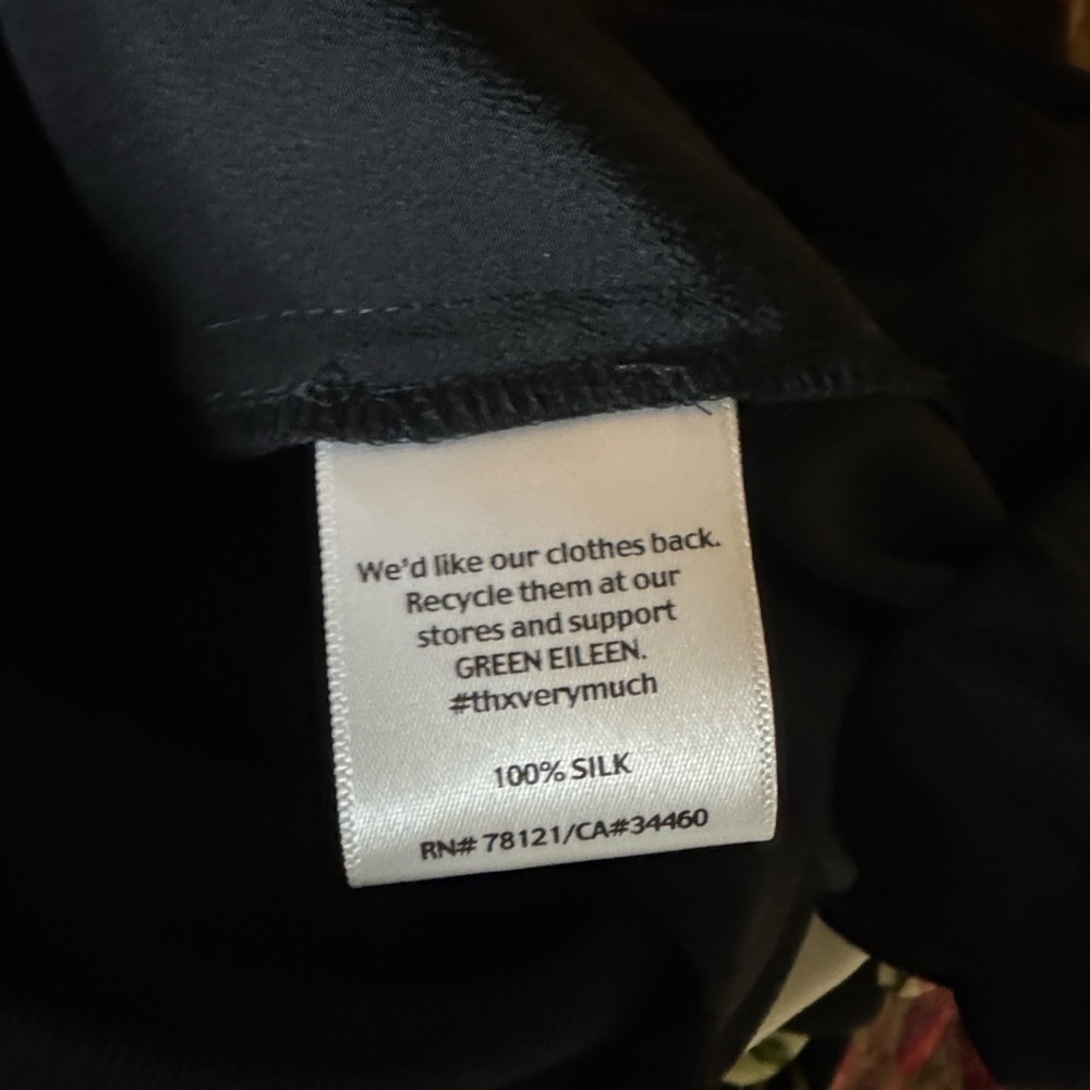 Eileen Fisher black crepe de chine silk bomber jacket Size XL - Picture 11 of 13